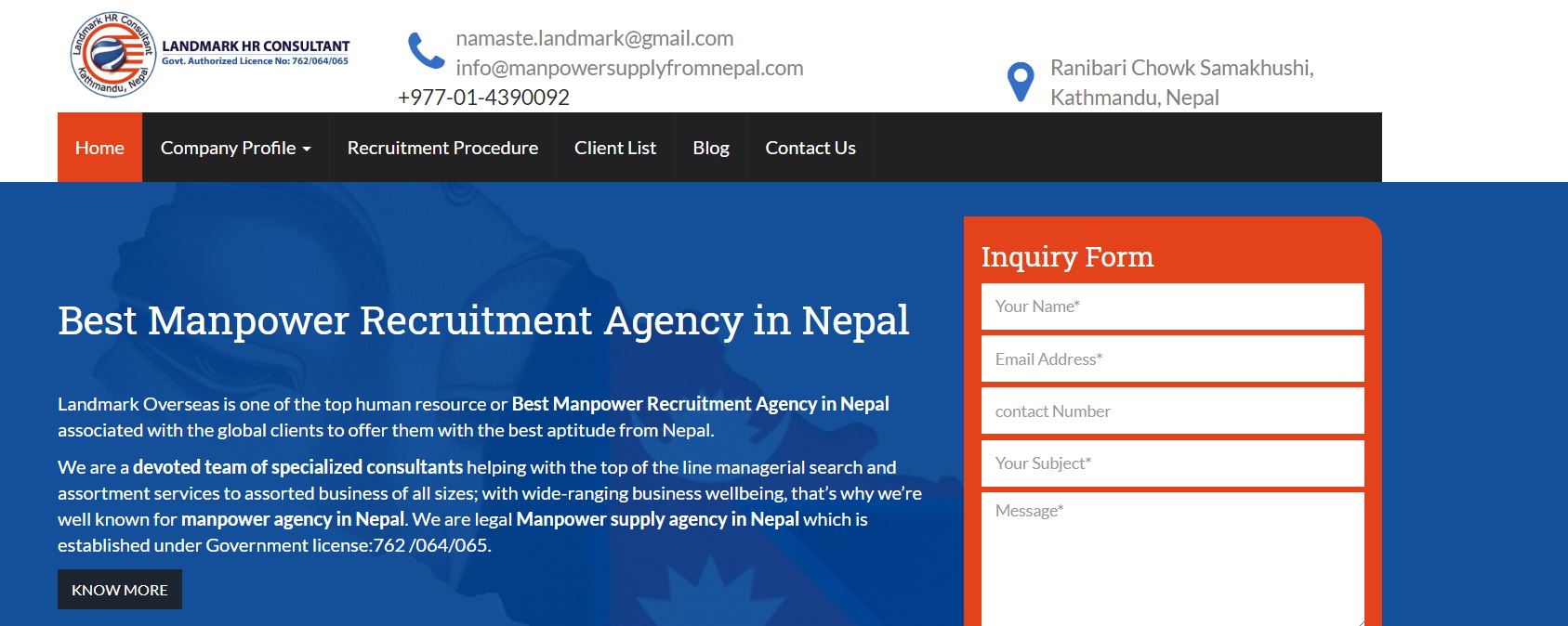 Manpower Supply from Nepal